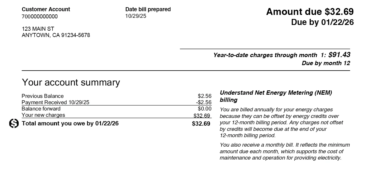 Bill snapshot